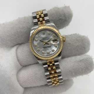 ROLEX WATCH DATEJUST 179173NG MOTHER OF PEARL YEAR 2015 D859093