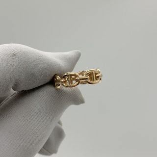 HERMES FINE JEWELRY RING AU750 3.80G BAGUE CHAINE DE ANCRE RING 23BD427655