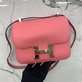 HERMES BAG CONSTANCE III 24 EVERCOLOR  ROSE AZALEE SHW A STAMP