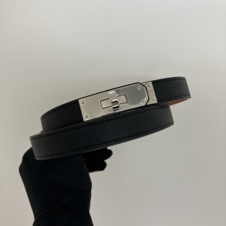 HERMES BELT KELLY EPSOM NOIR PHW G STAMP