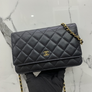 CHANEL BAG WALLET ON CHAIN RFID GHW CAVIAR