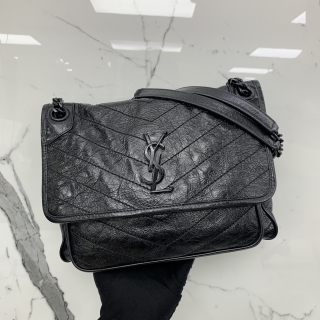 YSL BAG NIKI 633184 SMALL SO BLACK CHAIN SHOULDER