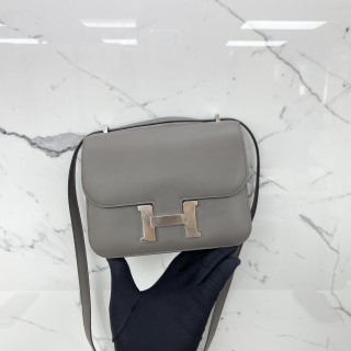HERMES BAG CONSTANCE 18 MINI SWIFT PHW D STAMP DST049 BZ
