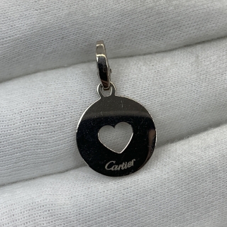 CARTIER PENDANT WG750 HEART 5.13G W/CERT EL7702