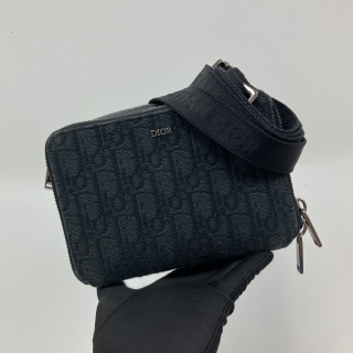 DIOR BAG OBLIQUE MESSENGER SHOULDER BLACK