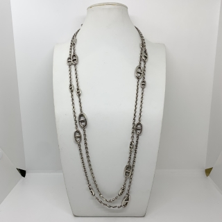 HERMES FINE JEWELRY NECKLACE 22P FARANDOLE SILVER S925 135.4G 15D112966