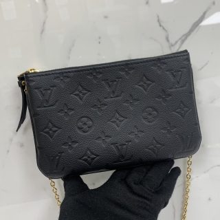 LOUIS VUITTON BAG EMPREINTE M68568 DOUBLE ZIP POCHETTE RFID