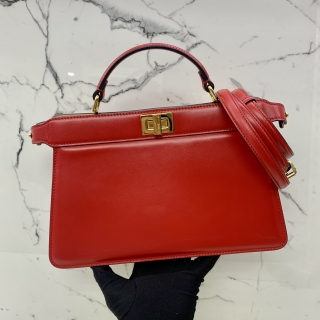 FENDI BAG PEEKABOO 8BN323 EASTWEST 2WAY RED
