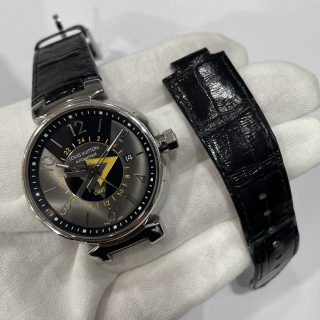 LOUIS VUITTON WATCH TAMBOUR GMT Q1D31