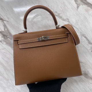 HERMES BAG KELLY II SELLIER 25 EPSOM GOLD Y STAMP