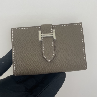 HERMES SLG BEARN CARD HOLDER W STAMP W US 003 SK