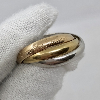 CARTIER FINE JEWELRY RING LES MUST DE TRINITY RING #56 8.3G W/INITIALS
