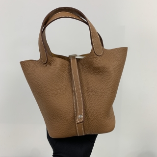HERMES BAG PICOTIN 18 PM LOCK TOGO GOLD PHW K STAMP