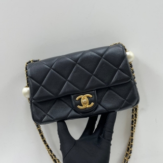 CHANEL BAG AS4861 MINI FLAP PEARL RFID
