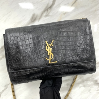 YSL BAG KATE 553804 MEDIUM KATE REVERSIBLE CHAIN SHOULDER CROCODILE EMBOSSED