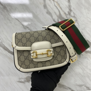 GUCCI BAG 658574 HORSEBIT 1955 2WAY MINI BAG WHITE