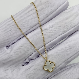 VAN CLEEF & ARPELS FINE JEWELRY NECKLACE SWEET MOP YG750 2020 FULLSET 2.83G JB482773