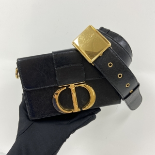 DIOR BAG MONTAIGNE BOX SHOULDER BLACK