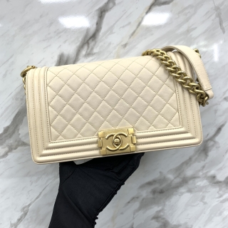 CHANEL BAG BOY MATELASSE CALFSKIN MEDIUM 25CM CHAIN SHOULDER NO.25 W/CARD 25127342