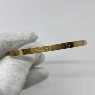 CARTIER FINE JEWELRY BRACELET CRB6047516 LOVE BRACELET SM YG750 #16 18.3G W/CERT 2022