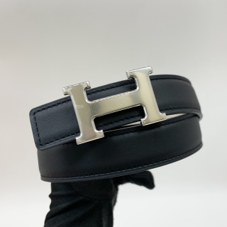 HERMES BELT CONSTANCE H MINI REVERSIBLE 75 PHW NOIR K STAMP