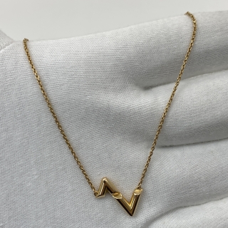 LOUIS VUITTON FINE JEWELRY NECKLACE Q93809 LV VOLT UPSIDE DOWN PENDANT AU750 5.9G