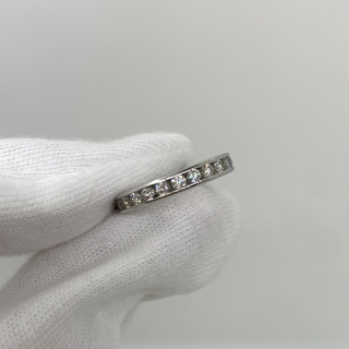 TIFFANY FINE JEWELRY RING PT950 ETERNITY DIAMOND 4.21G