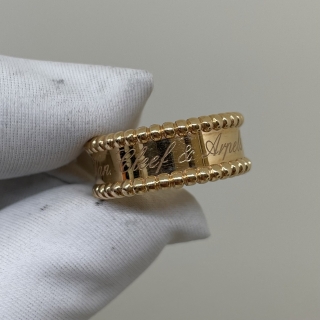 VAN CLEEF & ARPELS FINE JEWELRY AU750 PERLEE RING WITH CERT 2023 8.35G JA324371