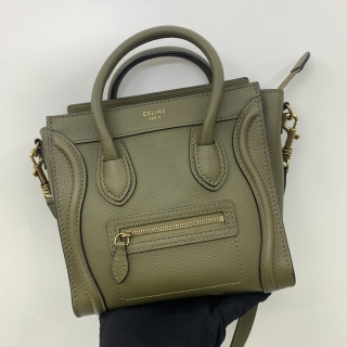 CELINE BAG LUGGAGE NANO 2WAY JUNGLE GREEN OLD LOGO 168243LUG.31JG S-ZA-0112