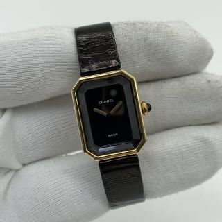 CHANEL WATCH PREMIERE YG 18K/750 ALLIGATOR STRAP (WATCH ONLY, MOVING) US46909