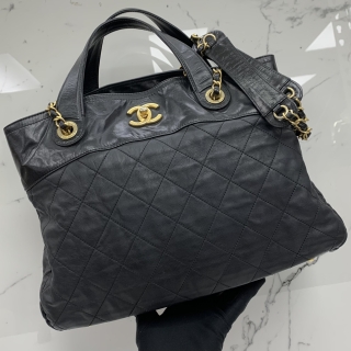 CHANEL BAG MATELASSE IN THE MIX 2WAY TOTE BLACK W/CARD NO.16 16039607