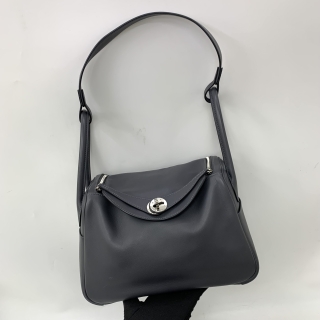 HERMES BAG LINDY 26 SWIFT W STAMP PHW ARDOISE/PLAINE