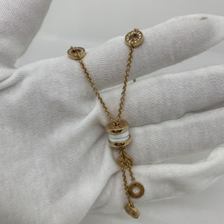 BVLGARI FINE JEWELRY NECKLACE B.ZERO1 ONE ELEMENT PAVED DIAMOND WHITE CERAMIC RG750 17.13G FULL SET 2012