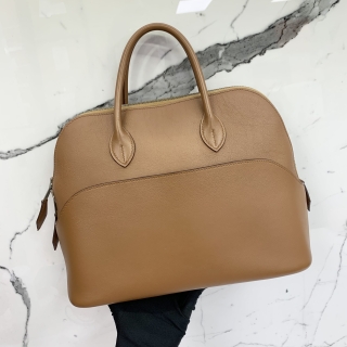 HERMES BAG BOLIDE 1923 30 CHEVRE SQUARE J STAMP