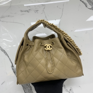 CHANEL BAG CAVIAR SKIN AS5293 CHANEL25 SMALL BROWN MICROCHIP AJGHANAA