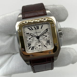 CARTIER WATCH SANTOS 100 XL CHRONO W20091X7 WATCH ONLY 843909CE