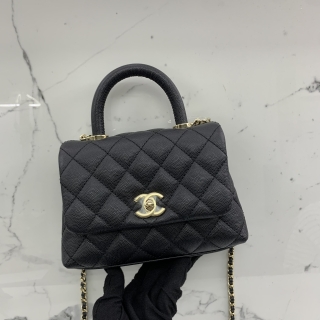 CHANEL BAG CAVIAR SKIN COCO HANDLE XXS MINI AS2215 GHW NO 30 W/CARD 30998829