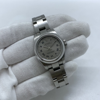 ROLEX WATCH OYSTER PERPETUAL 176200 SILVER DIAL ROMAN INDEX 10 LINKS W/BOX
