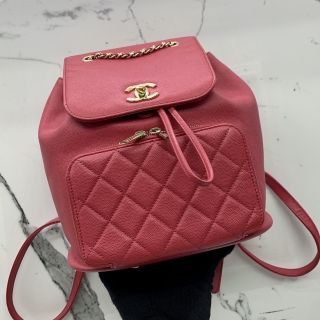 CHANEL BAG MATELASSE AFFINITY BACKPACK CAVIAR SKIN GHW PINK NO 24 W/CARD 24831418