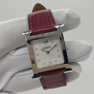 HERMES WATCH H WATCH HH1.510 DIAMOND INDEX □Q STAMP QUARTZ FULL SET 3051006