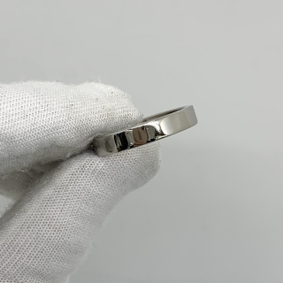 BVLGARI FINE JEWELRY RING WG WEDDING BAND 10.4G RING ONLY PT950 #60 CZ769A