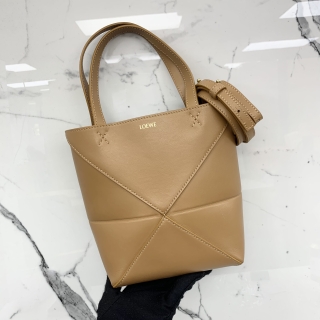 LOEWE BAG PUZZLE FOLD TOTE MINI 2WAY WARM DESERT 012335