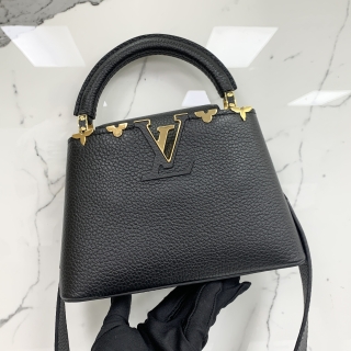 LOUIS VUITTON BAG TAURILLON M56669 CAPUCINES MINI FLOWER CROWN BLACK RFID