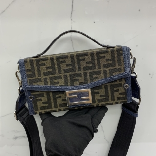 FENDI BAG BAGUETTE 7VA565 SOFT TRUNK CROCODILE 2WAY