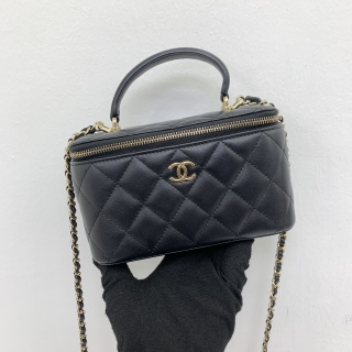 CHANEL BAG VANITY AP2199 LAMBSKIN BLACK 2WAY NO.31 WC 31619006