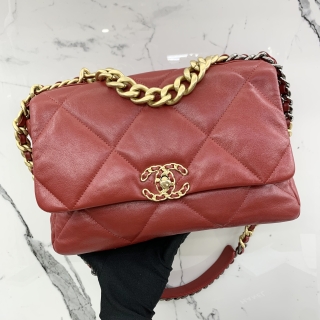 CHANEL BAG CHANEL19 LARGE 2WAY NO.30 W/CARD RED AS1161 30512836