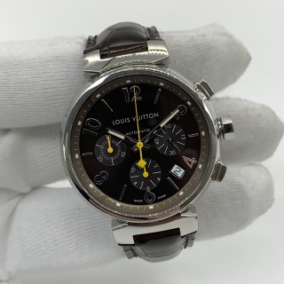 LOUIS VUITTON WATCH Q1121 WATCH ONLY AUTOMATIC TAMBOUR CHRONO DP4788