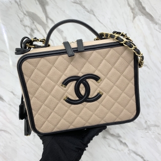 CHANEL BAG VANITY CAVIAR SKIN VANITY LARGE BLACK NO.26 26389055