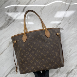 LOUIS VUITTON BAG MONOGRAM MM NEVERFULL W POUCH