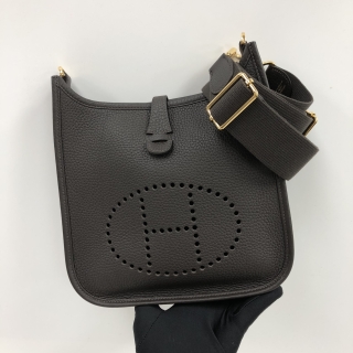 HERMES BAG EVELYN 23 GHW G STAMP BROWN GBS005ZB